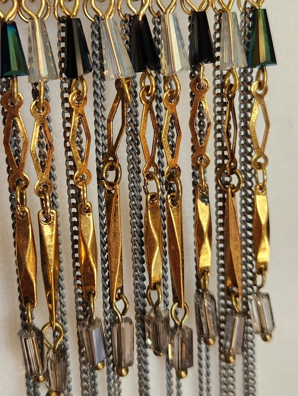 ALISHA D LONG LEATHER TASSEL PENDANT STATEMENT NECKLACE BOHO FESTIVAL WESTERN